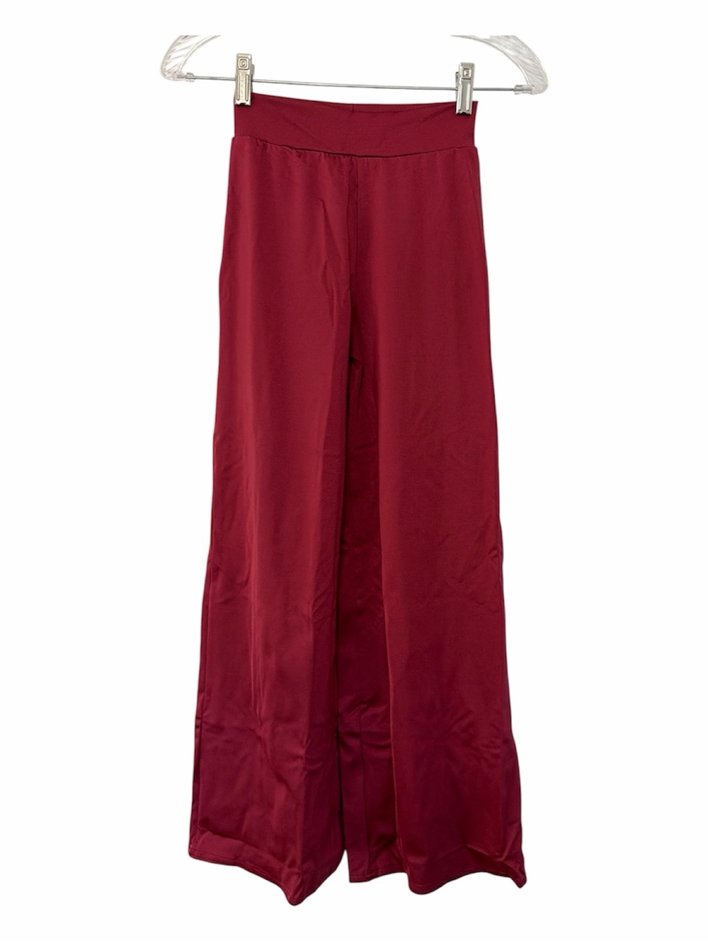 Girls' Wide Leg Pull-On Pants in Burgundy